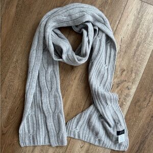 J Crew Cable Knit Cashmere Scarf NWOT